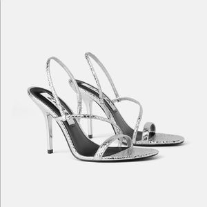 Silver zara sandals